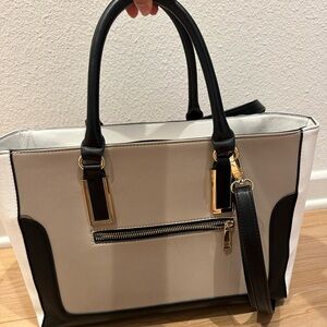 Neutral large tote bag